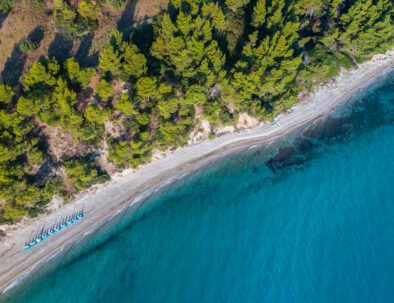 Kriopigi beach. Kassandra of Halkidiki peninsula, Greece